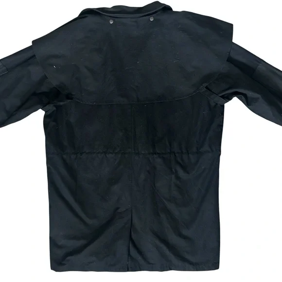 Kakadu Australian Black Oilskin Duster Jacket Size XXL - Picture 2 of 7